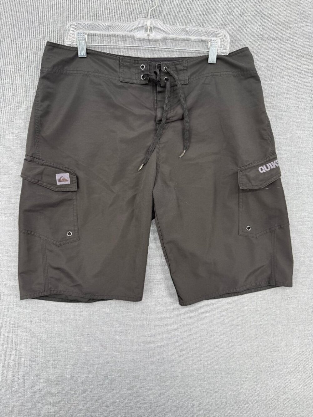 Quiksilver Board Shorts Mens 34 10" Swim Trunks Cargo Style Pockets Y2K